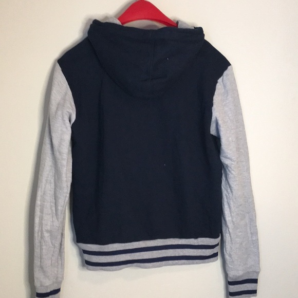 Youth Navy Blue Brasil Zipper light Hooded Jacket - Picture 7 of 11